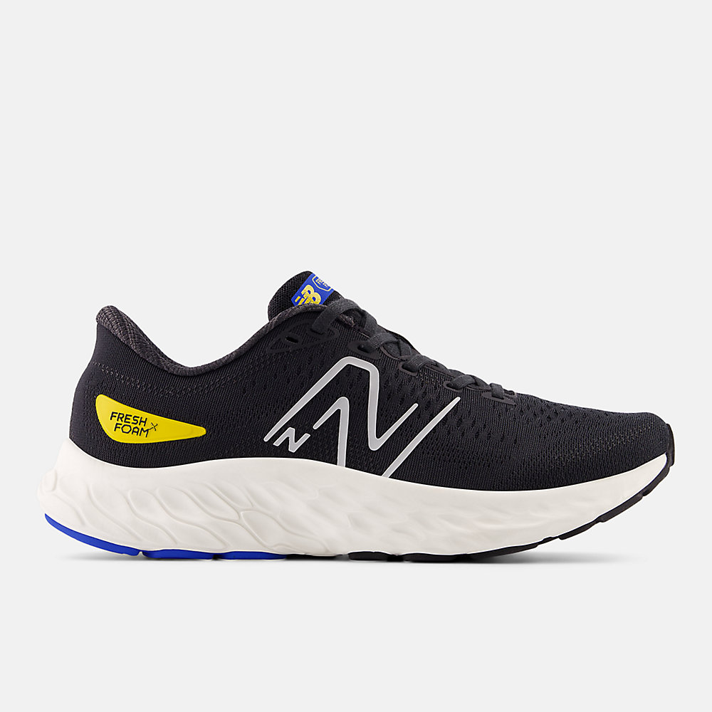 New Balance Fresh Foam Evoz ST Shoes Black with Sea Salt and Ginger Lemon